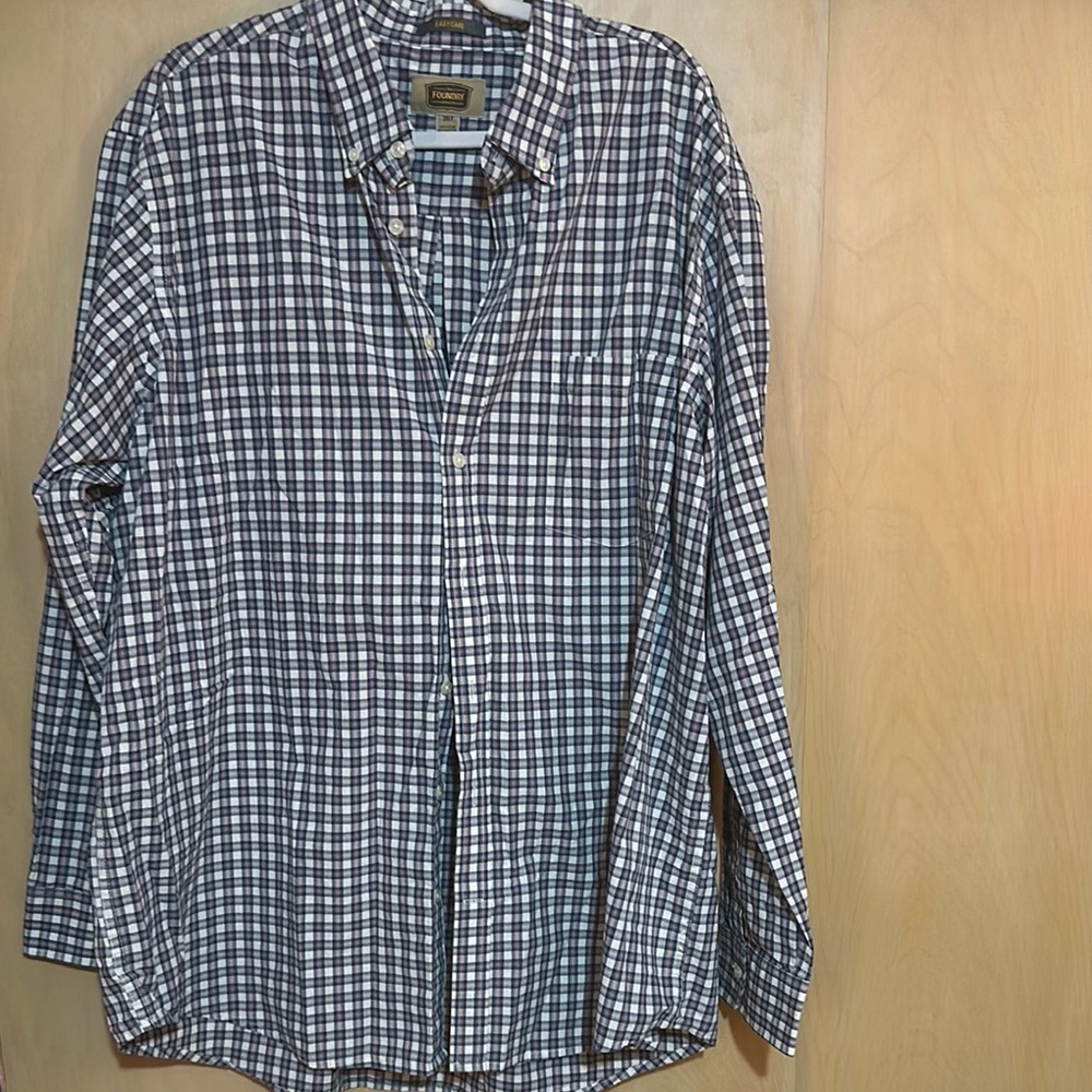 The Foundry Supply Co. Blue Casual Button Down Shirt